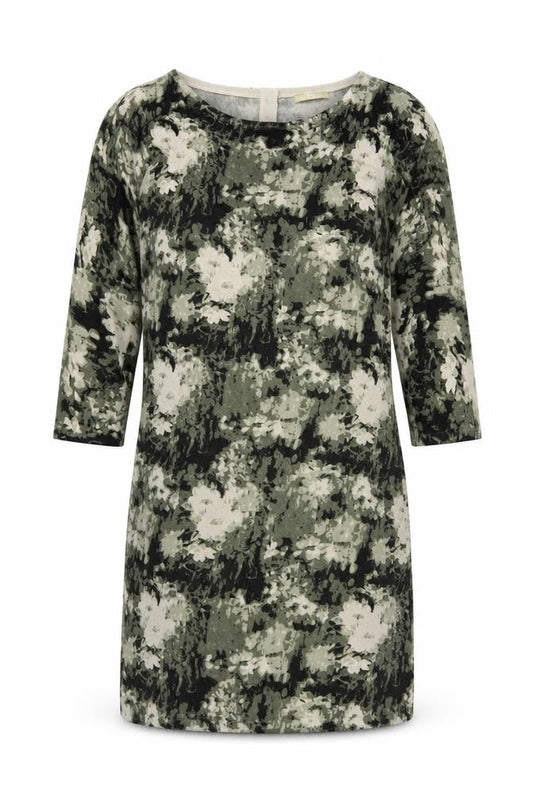 TU Women’s Green Floral Shift Dress Size 12 Knitwear 3/4 Sleeve