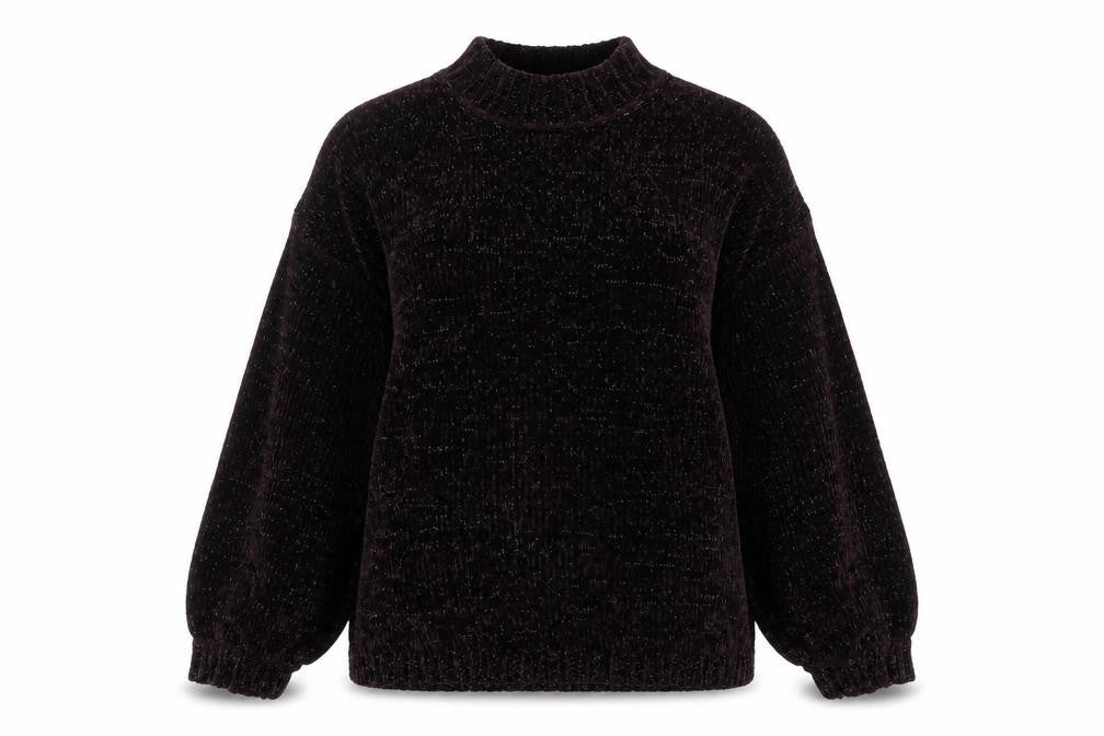 Next Women Purple Mock Neck Velour Jumper Size Large