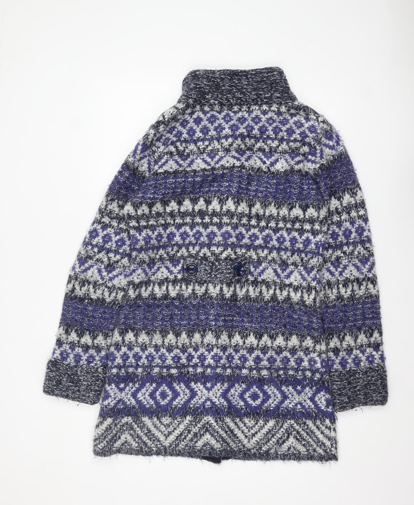 Marks and Spencer Per Una Women’s Blue Fair Isle Knit Cardigan M