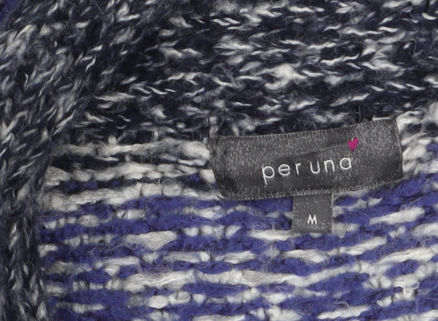 Marks and Spencer Per Una Women’s Blue Fair Isle Knit Cardigan M