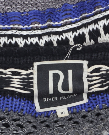 River Island Women's Multicoloured Size 10 Chunky Knit Cardigan