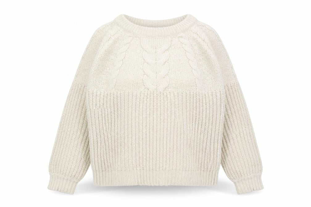 Dorothy Perkins Women’s Ivory Cable Knit Pullover Jumper Size L