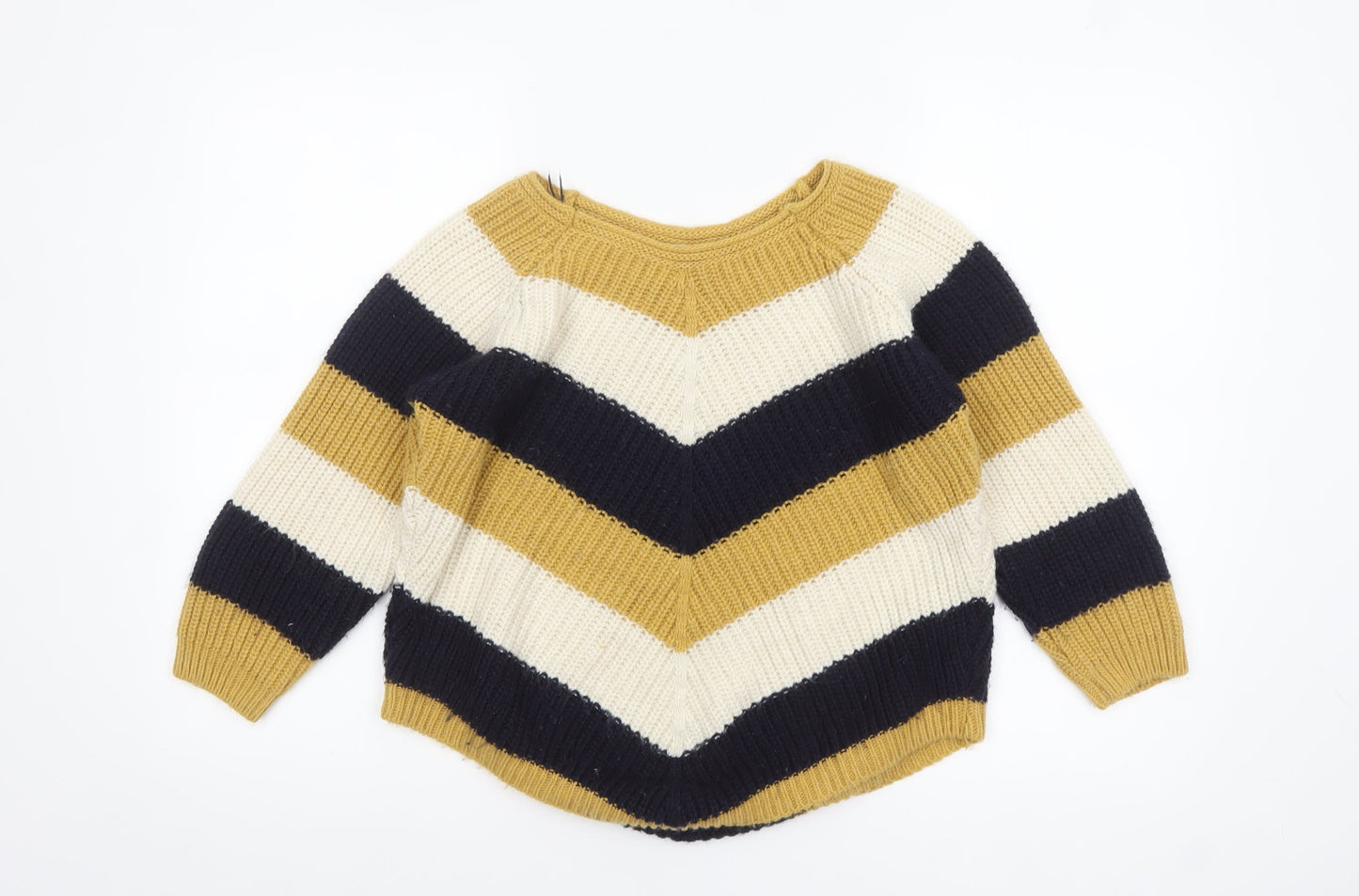 Apricot Women Multicoloured Chunky Knit Striped Jumper S