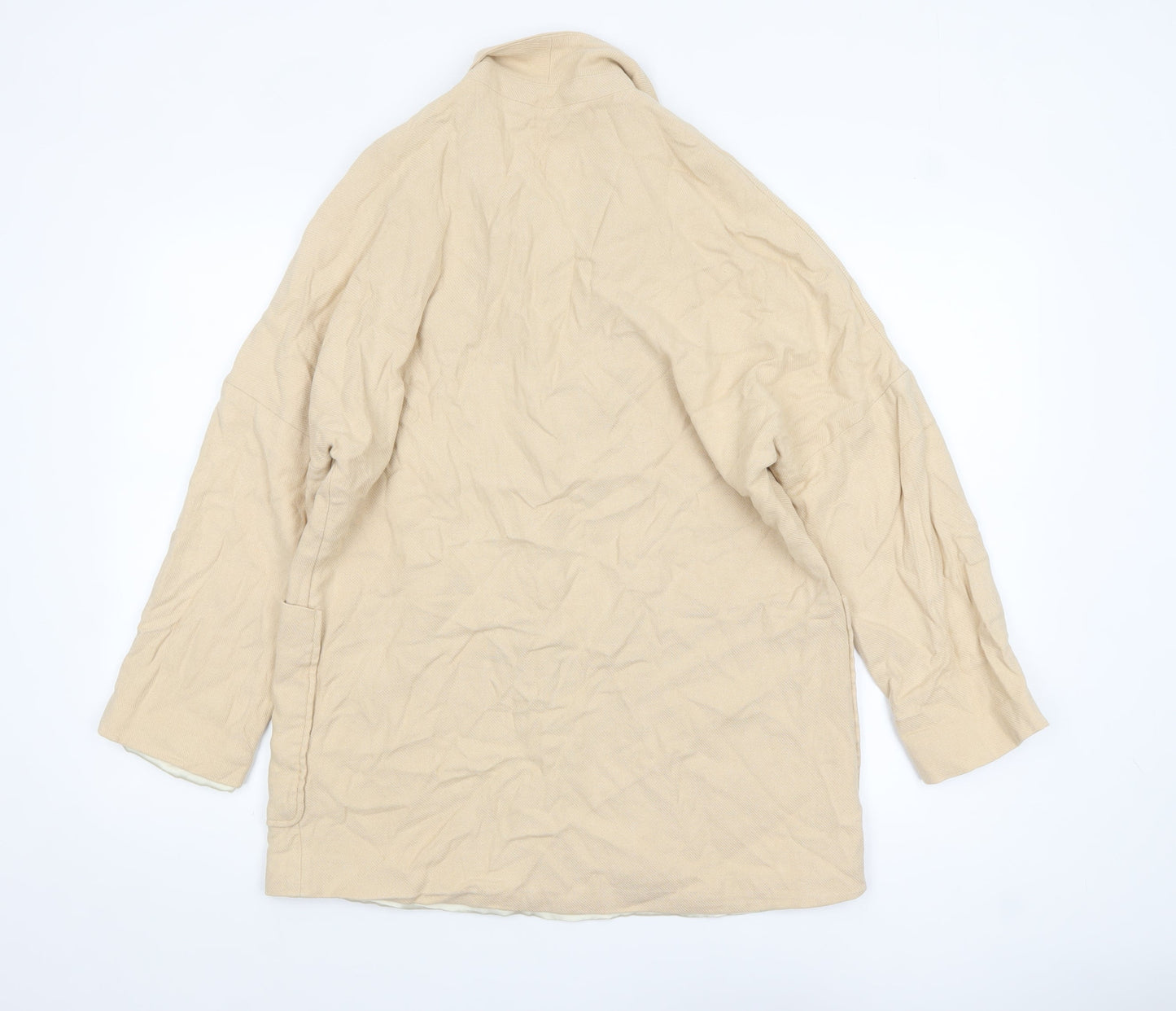H&M Women’s Beige Linen Blend Relaxed Fit Blazer Size S