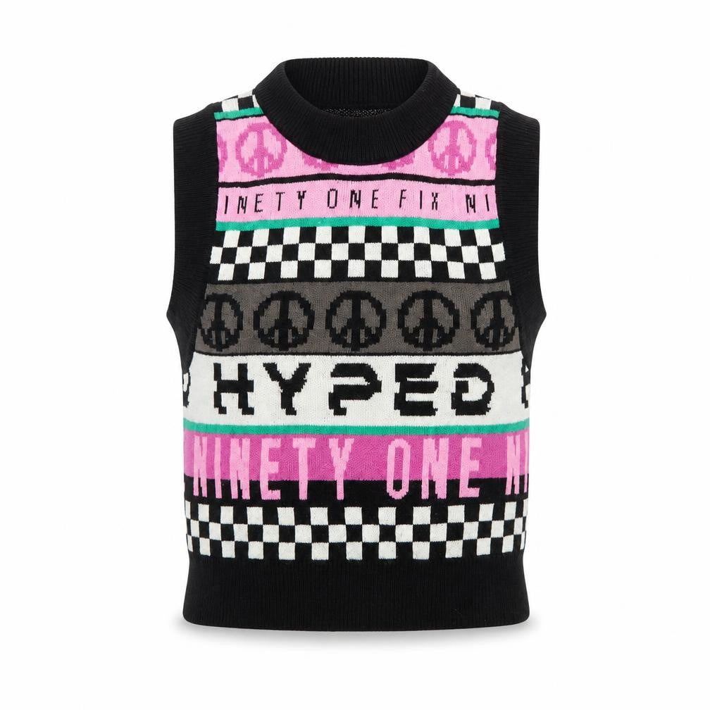 H&M Divided Women's Multicoloured Sleeveless Knit Vest 2XS