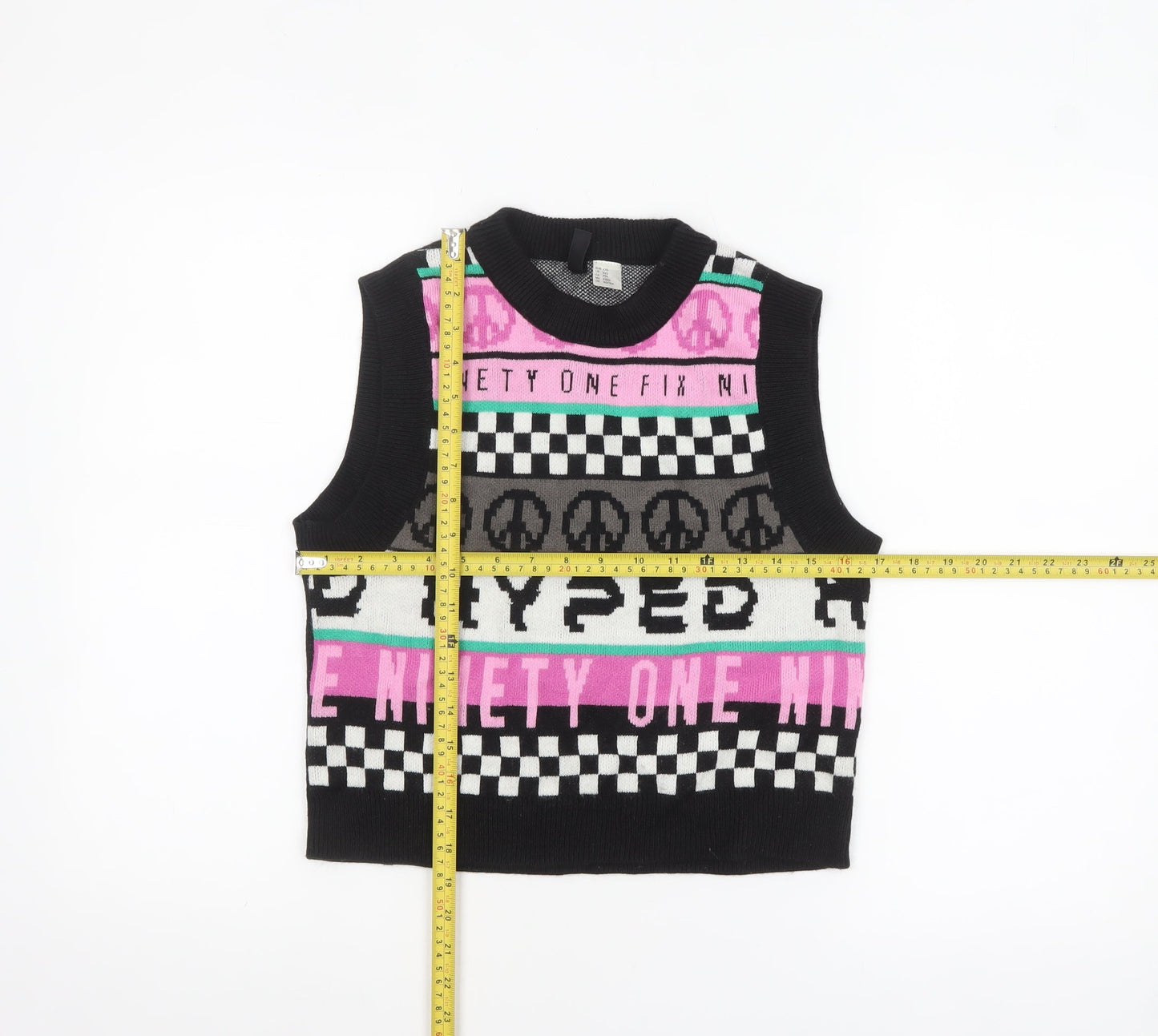 H&M Divided Women's Multicoloured Sleeveless Knit Vest 2XS