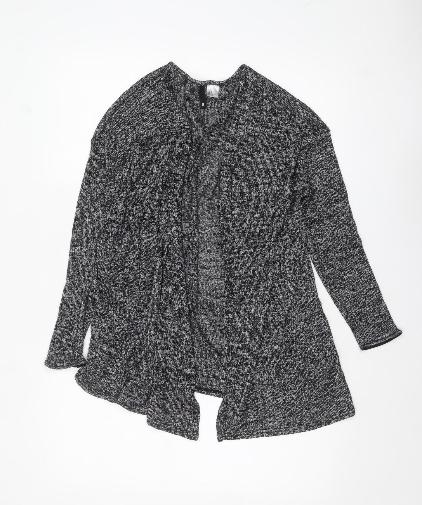 H&M Divided Women's Grey Knit Long Sleeve Open Cardigan Size S