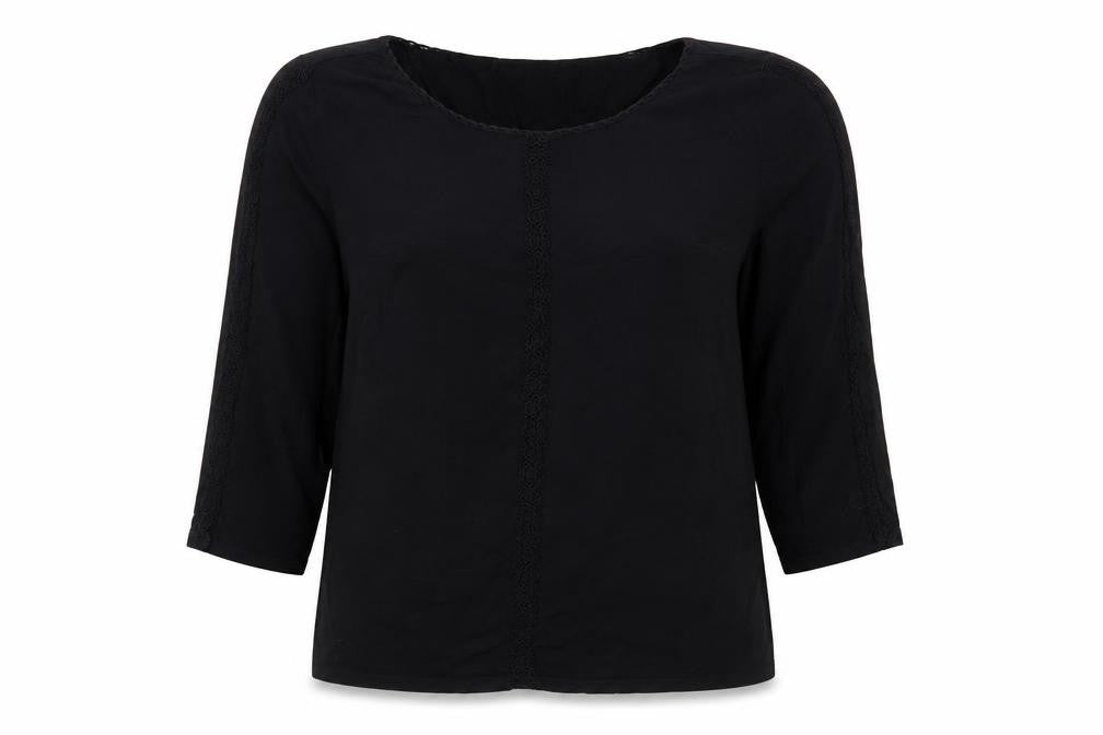 Marks & Spencer Women's Black 3/4 Sleeve Knit Blouse Size 12