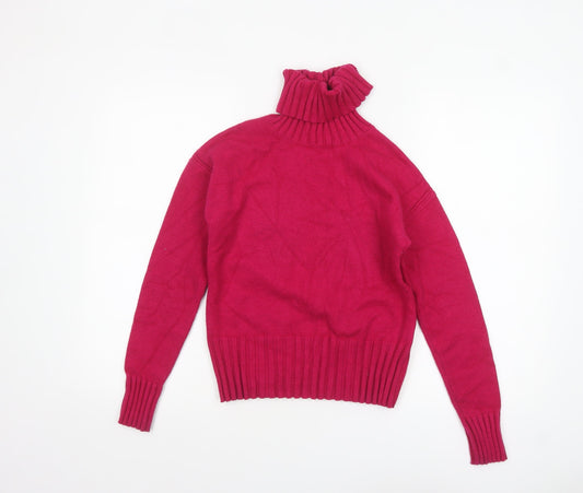 Banana Republic Women Red Roll Neck Knit Jumper XXS