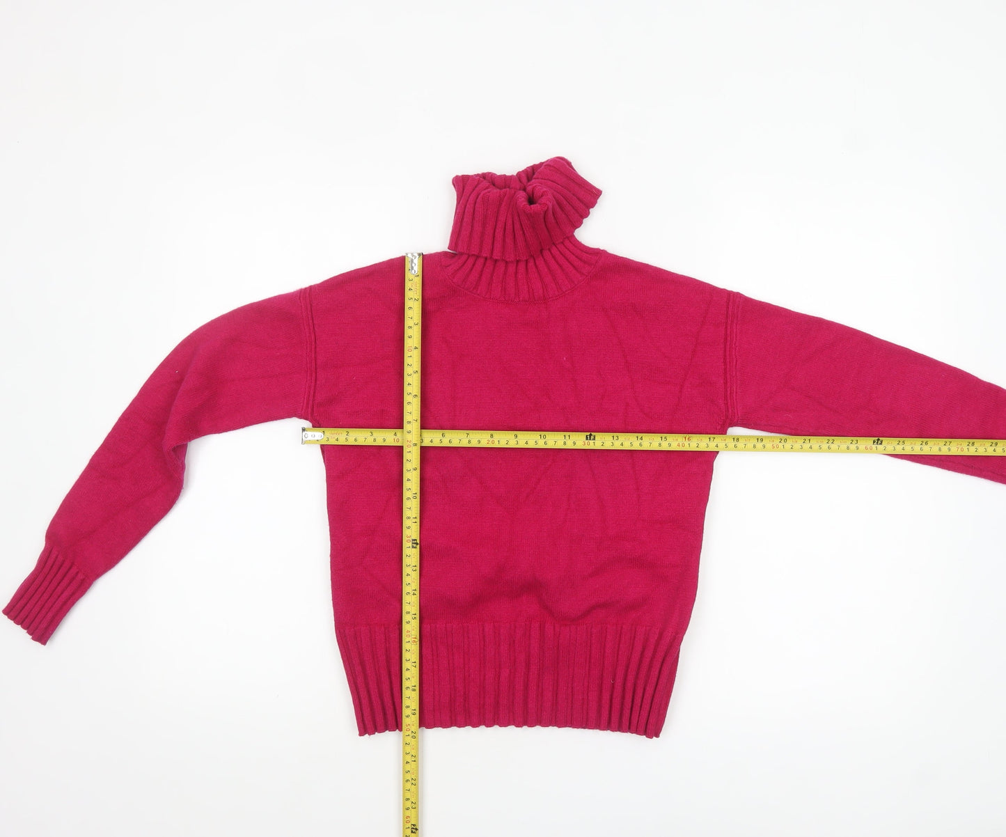 Banana Republic Women Red Roll Neck Knit Jumper XXS