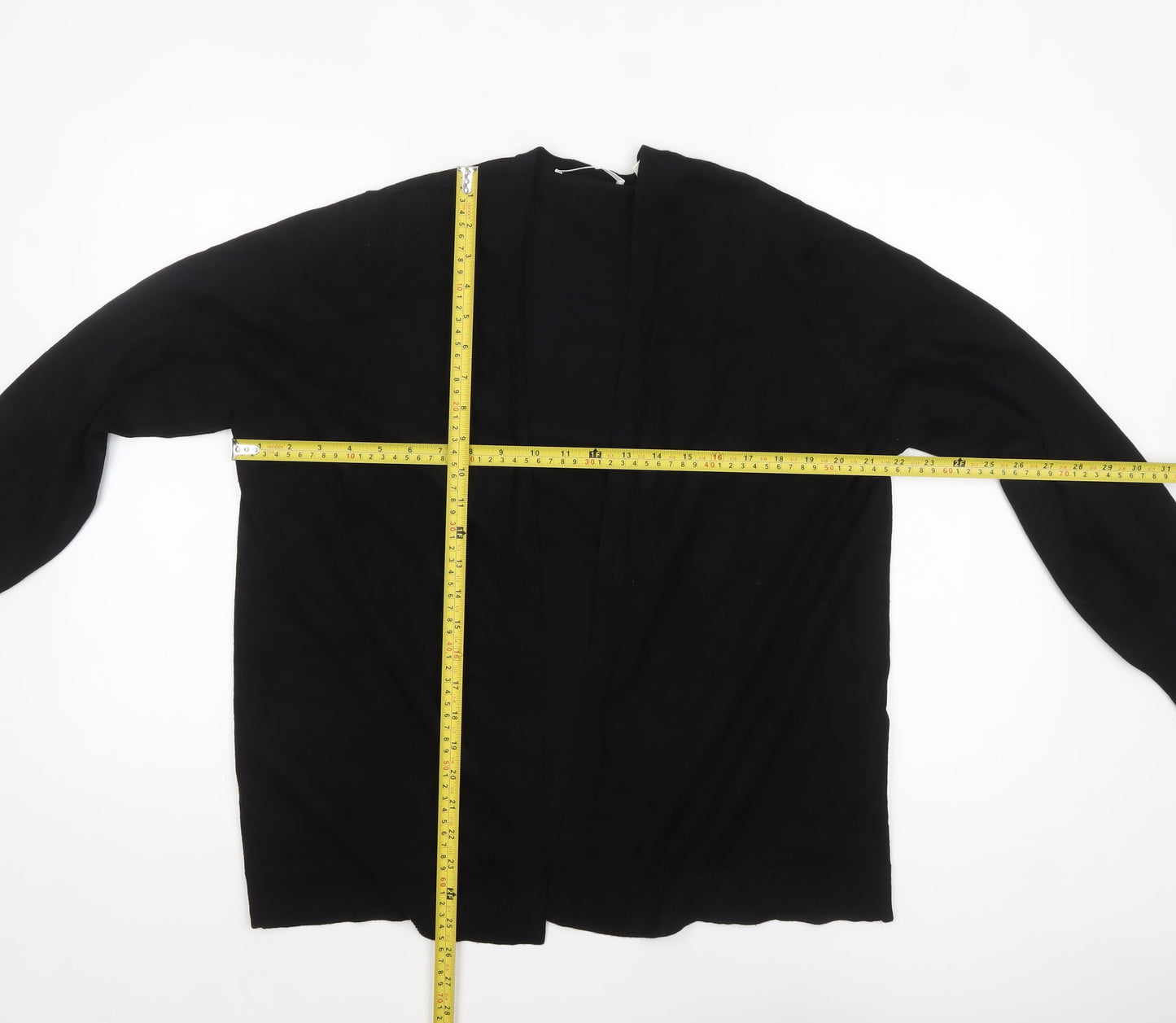 Cyrus Women Black L Knit Cardigan Lightweight Open Front