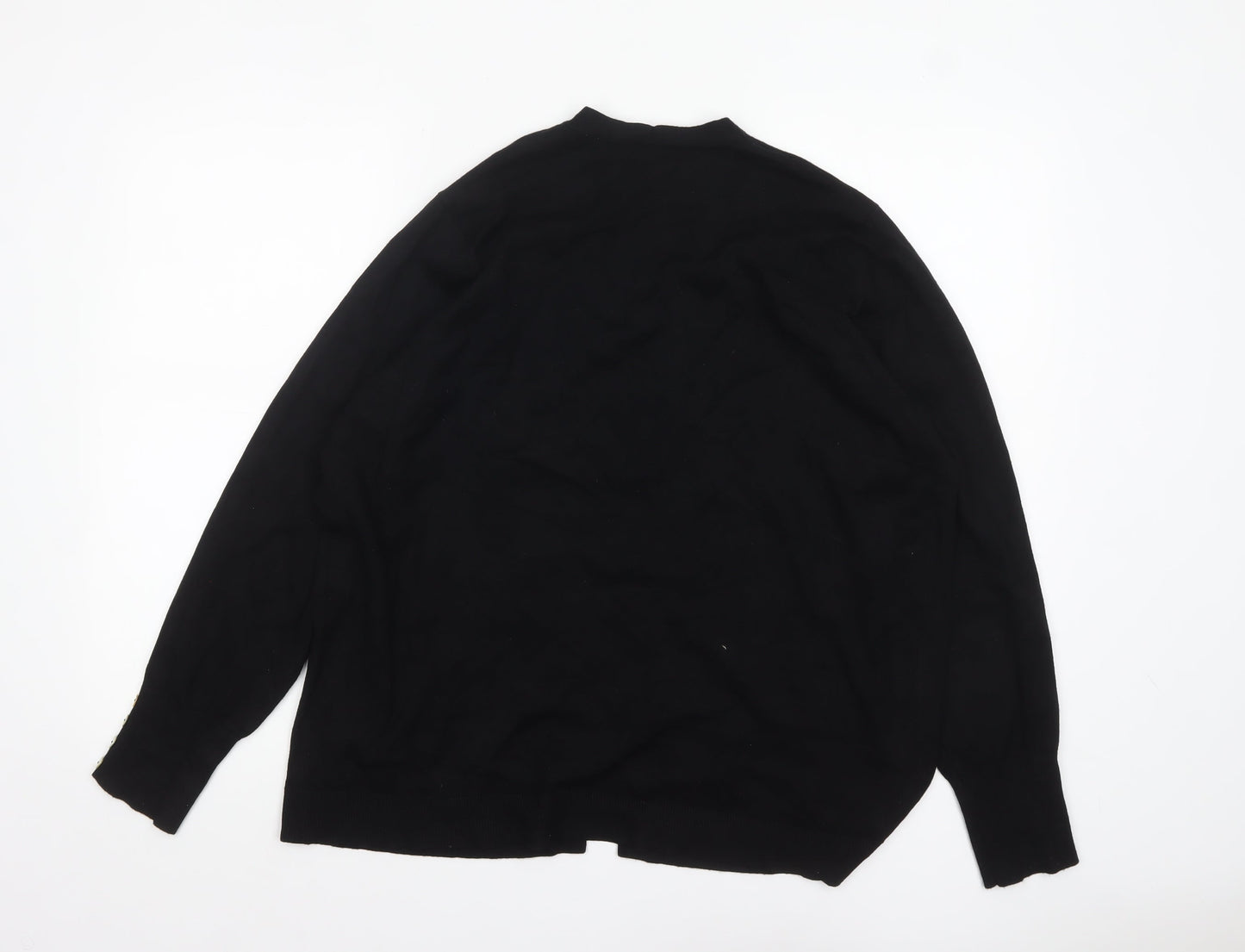 Cyrus Women Black L Knit Cardigan Lightweight Open Front