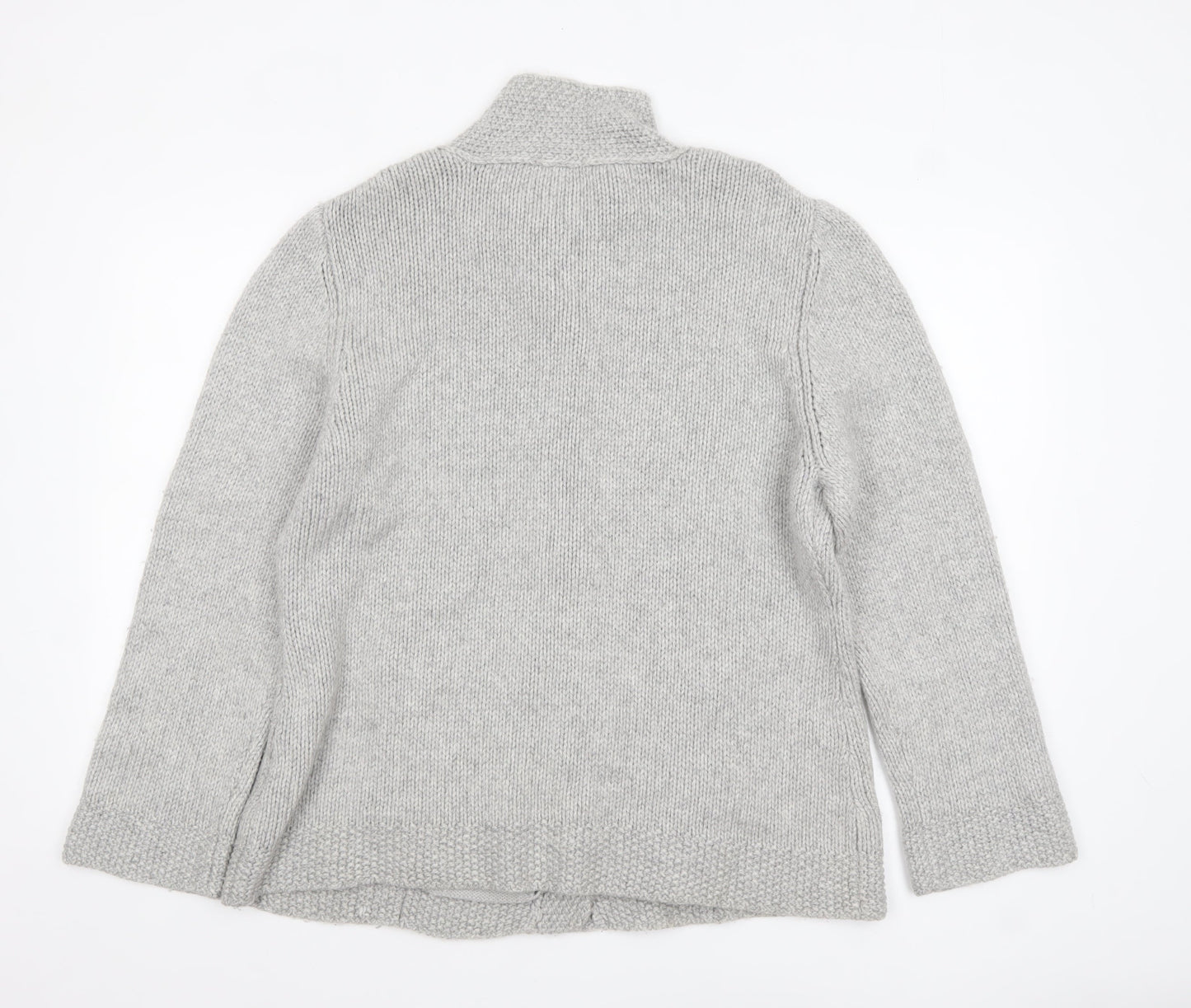 Marks and Spencer Per Una Womens Grey XL Chunky Knit Button Cardigan
