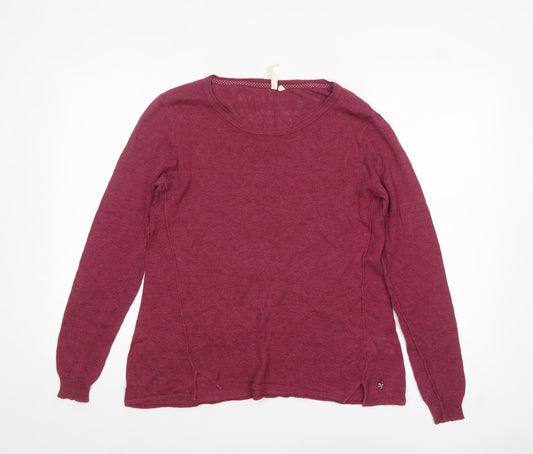 White Stuff Women's Purple Cotton Long Sleeve Jumper Size 10