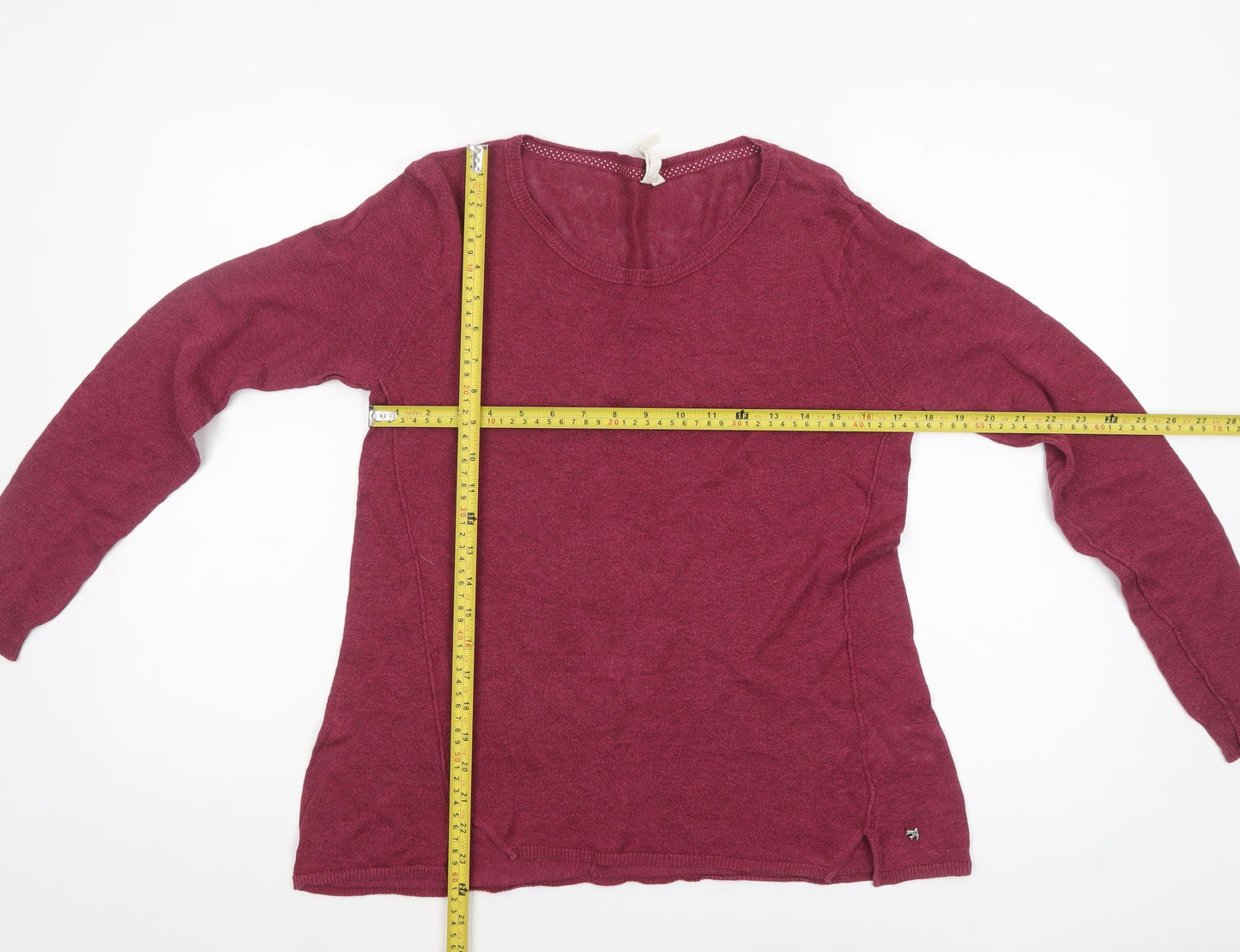 White Stuff Women's Purple Cotton Long Sleeve Jumper Size 10