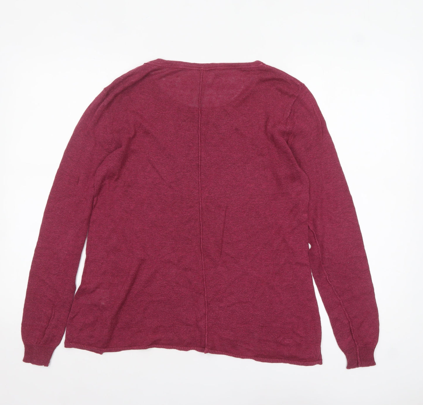 White Stuff Women's Purple Cotton Long Sleeve Jumper Size 10