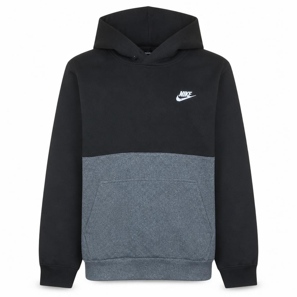 Nike Boys Black & Grey Pullover Hoodie Size 16 Cotton Blend Sweatshirt