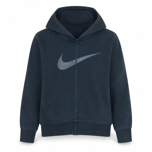 Nike Womens Black XS Full Zip Hoodie Dri-Fit Logo Sweatshirt