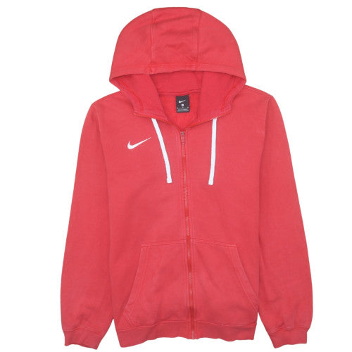 Nike Men’s Red Full Zip Hoodie Size M Sports Fleece Sweatshirt