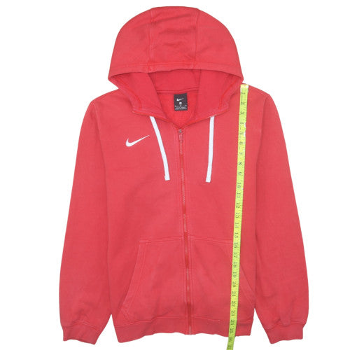 Nike Men’s Red Full Zip Hoodie Size M Sports Fleece Sweatshirt