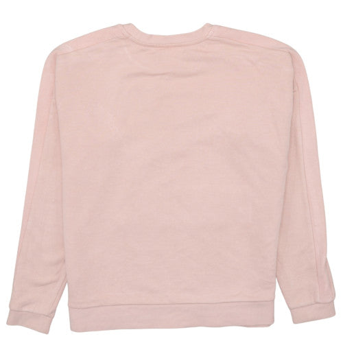 Puma Women Pink Logo Crew Neck Pullover Sweatshirt Size 10