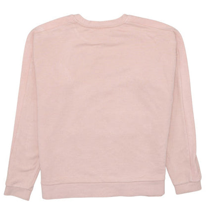 Brand and care label for Puma Women Pink Logo Crew Neck Pullover Sweatshirt, size 10