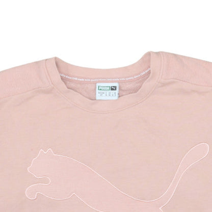 Additional view of Puma Women Pink Logo Crew Neck Pullover Sweatshirt, size 10