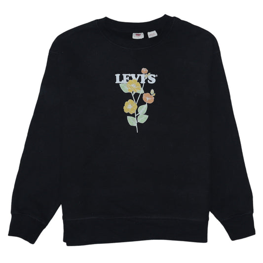 Levi’s Men’s Black Graphic Flower Pullover Sweatshirt Size L
