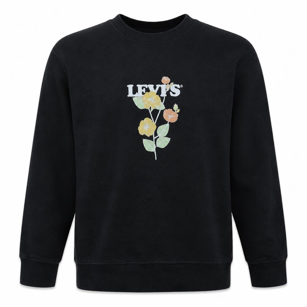 Levi’s Men’s Black Graphic Flower Pullover Sweatshirt Size L