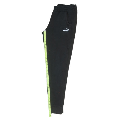 Puma Womens Black Jogger Sweatpants M Fleece Elastic Waist