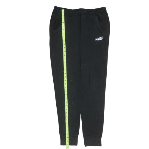 Puma Womens Black Jogger Sweatpants M Fleece Elastic Waist