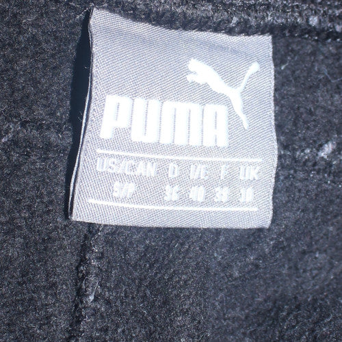 Puma Womens Black Jogger Sweatpants M Fleece Elastic Waist