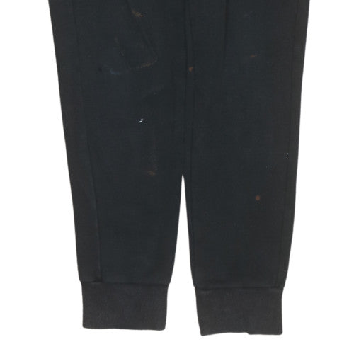 Puma Womens Black Jogger Sweatpants M Fleece Elastic Waist