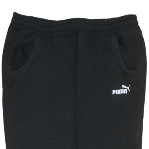 Puma Womens Black Jogger Sweatpants M Fleece Elastic Waist