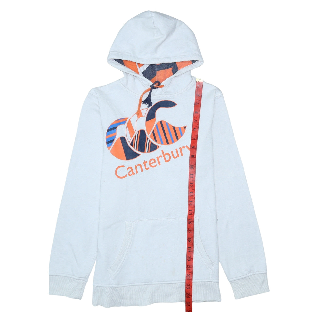 Canterbury Boys White Hooded Pullover Sweatshirt Size 14 Years Uglies Logo