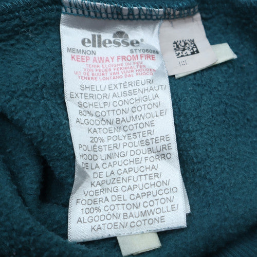 Ellesse Womens Teal Hoodie UK 8 Pullover Cotton Blend Sport Style