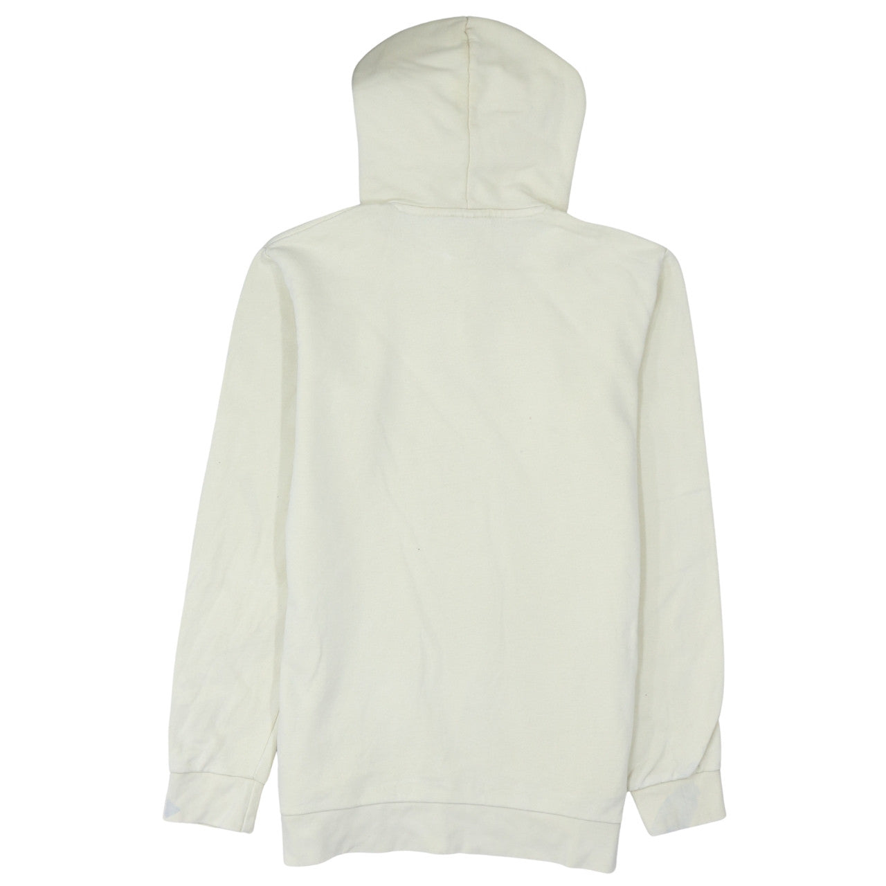 Adidas Men's Beige Pullover Hoodie Small Logo Graphic Fleece