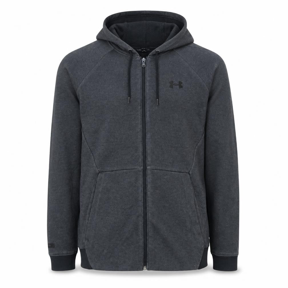 Under Armour Men's Black Large Full Zip Hoodie Cotton Blend