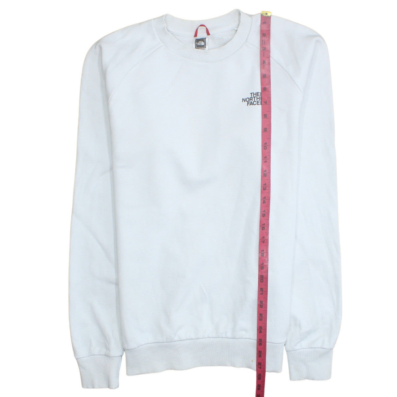 The North Face Men's White Logo Crew Neck Cotton Sweatshirt M