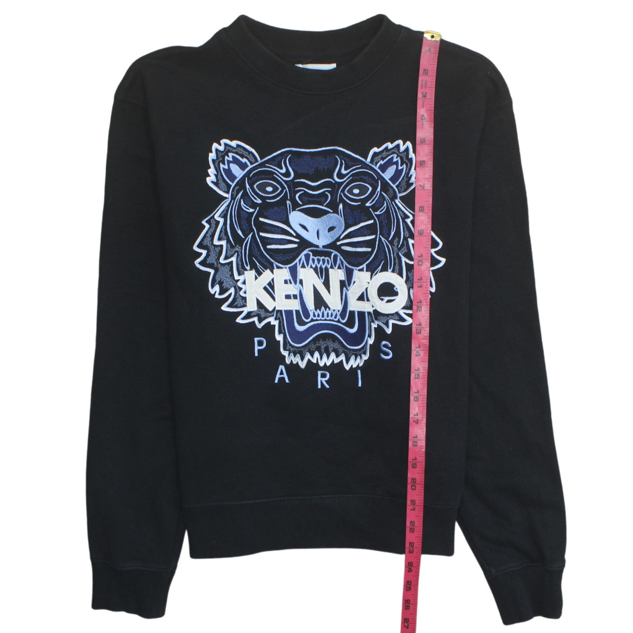 Kenzo Women Black Tiger Embroidered Pullover Sweatshirt Size S