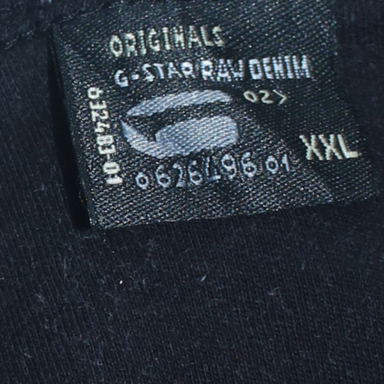 G-Star RAW Mens Black 2XL Henley Zip Logo Cotton T-Shirt