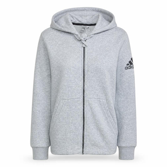 Adidas Womens Grey Full Zip Hoodie Size M, Hooded Sweatshirt