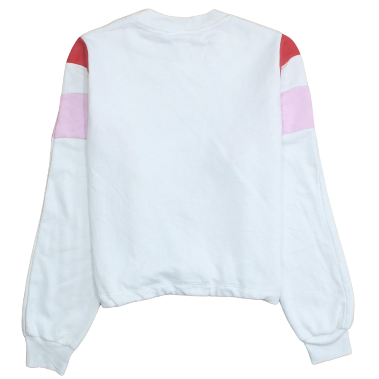 Levi's Womens White Pink Red Pullover Sweatshirt XS Colourblock Cotton