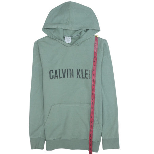 Calvin Klein Women’s Green Pullover Hoodie Size S Cotton Blend