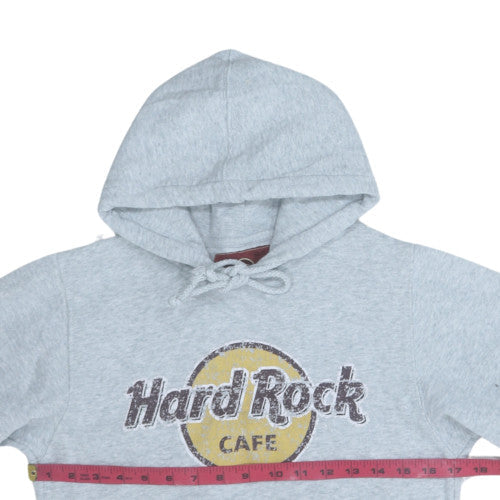 Hard Rock Cafe Kraków Grey Hoodie Women Small Pullover Cotton Blend