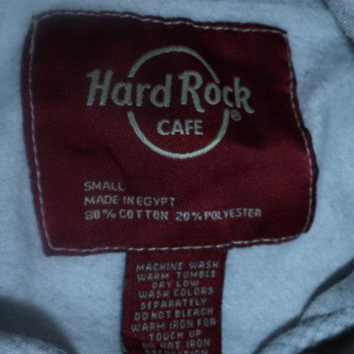 Hard Rock Cafe Kraków Grey Hoodie Women Small Pullover Cotton Blend