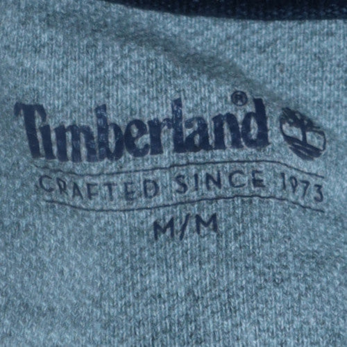 Timberland Men's Grey Long Sleeve Cotton Polo Shirt Size M