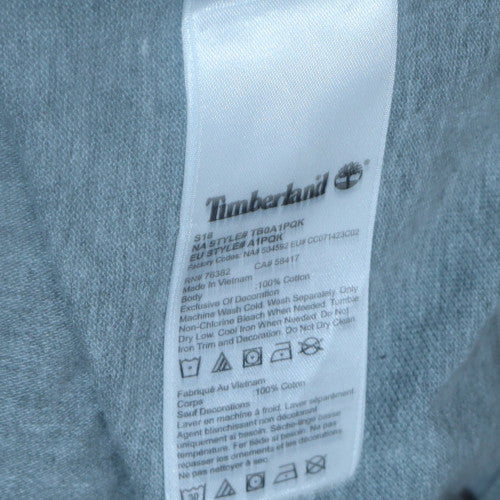 Timberland Men's Grey Long Sleeve Cotton Polo Shirt Size M