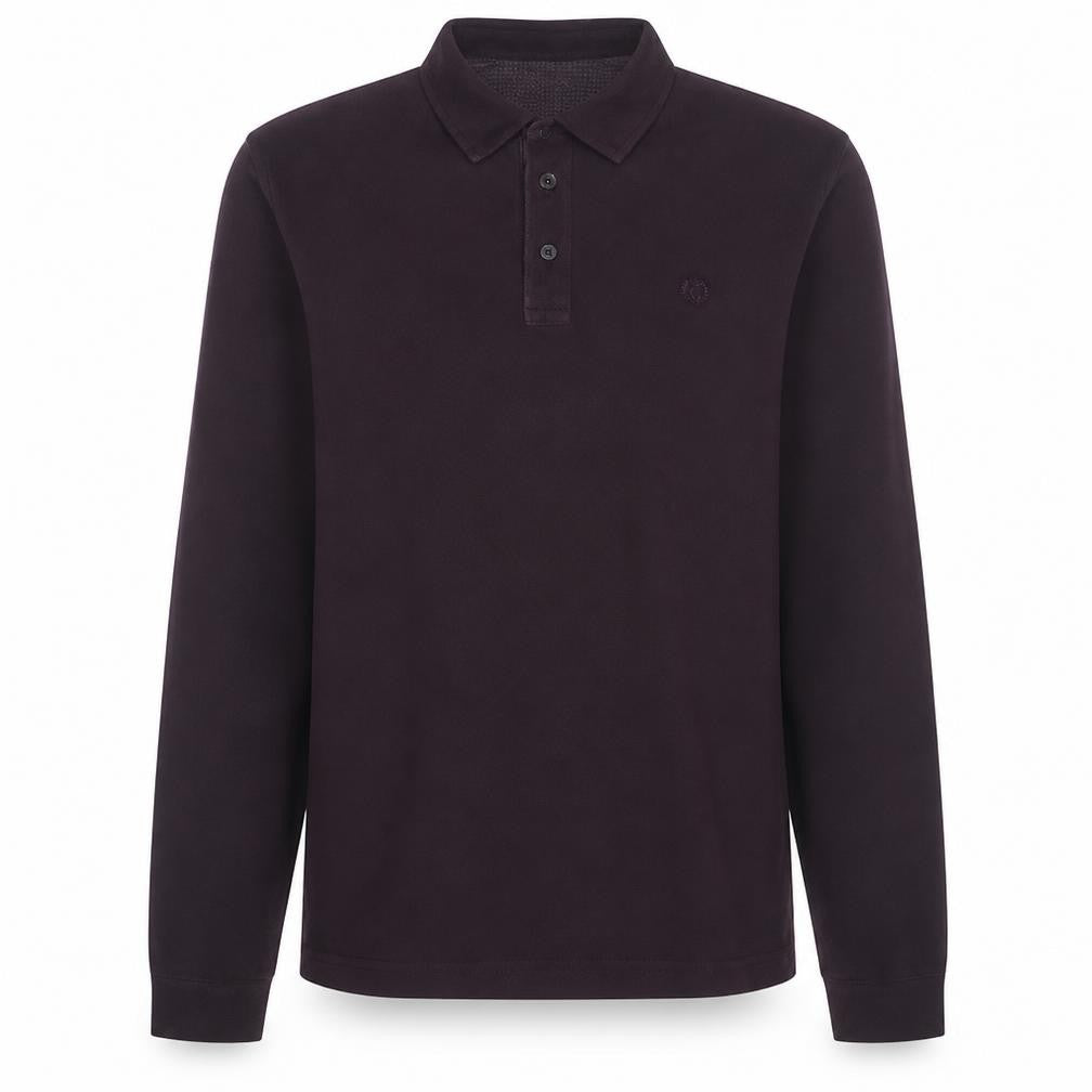 Fred Perry Men’s Purple Long Sleeve Slim Fit Polo Shirt M