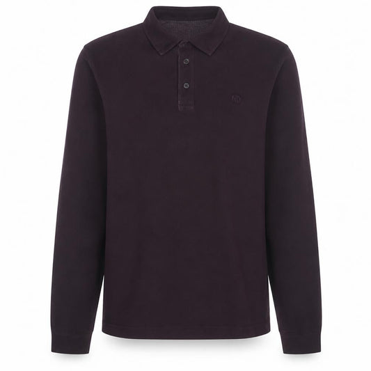 Fred Perry Men’s Purple Long Sleeve Slim Fit Polo Shirt M